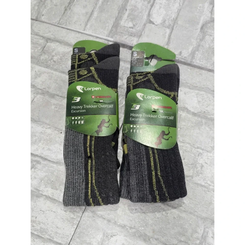 Lorpen 3 Hiking Mountaineering‎ Overcalf Socks Men 5-7, Women 6-8.5 Sz Small